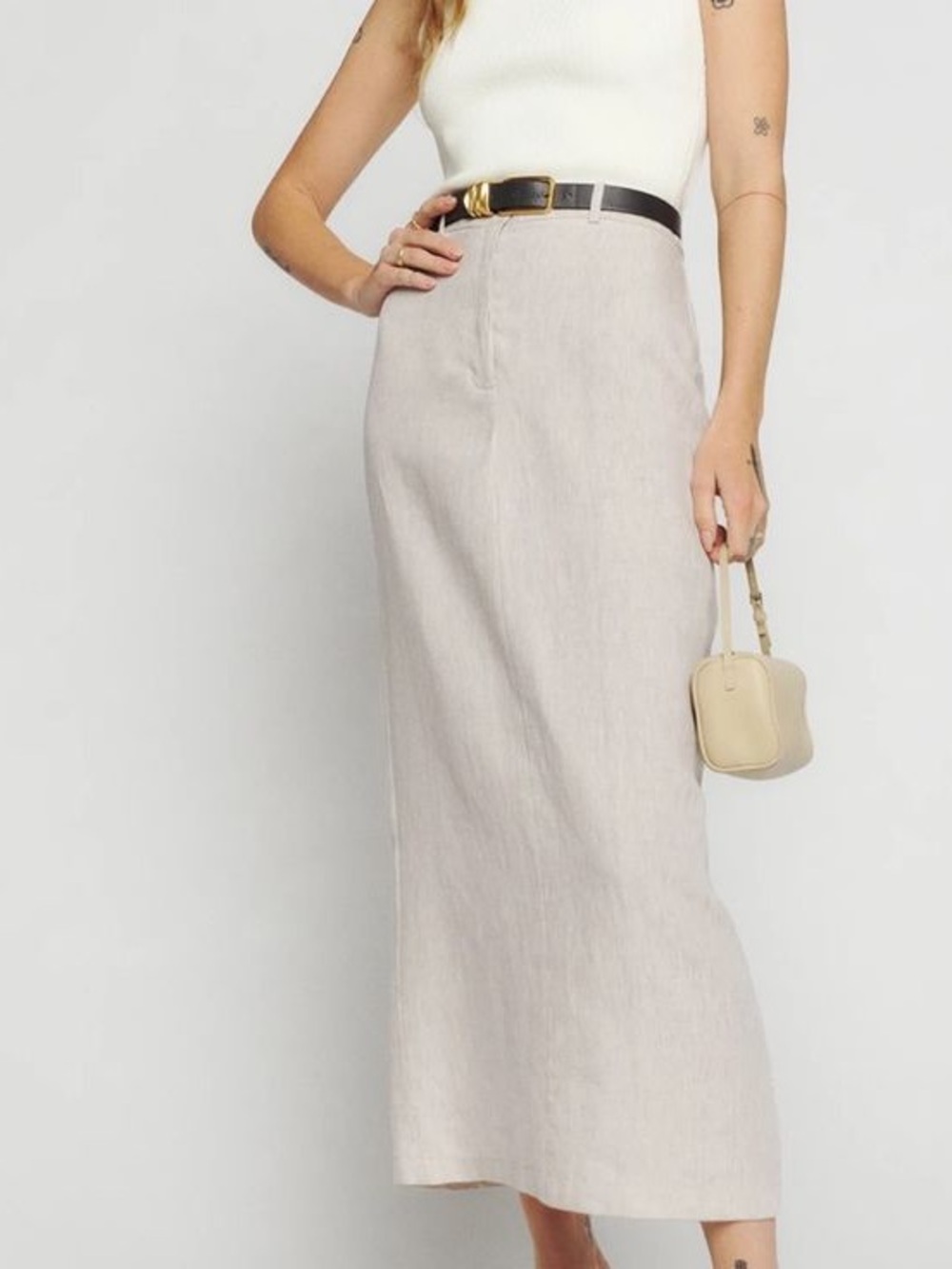 Reformation Gia Midi Linen Skirt - Picture 2 of 4